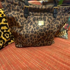 Ralph Lauren Brown Leopard Print Tote